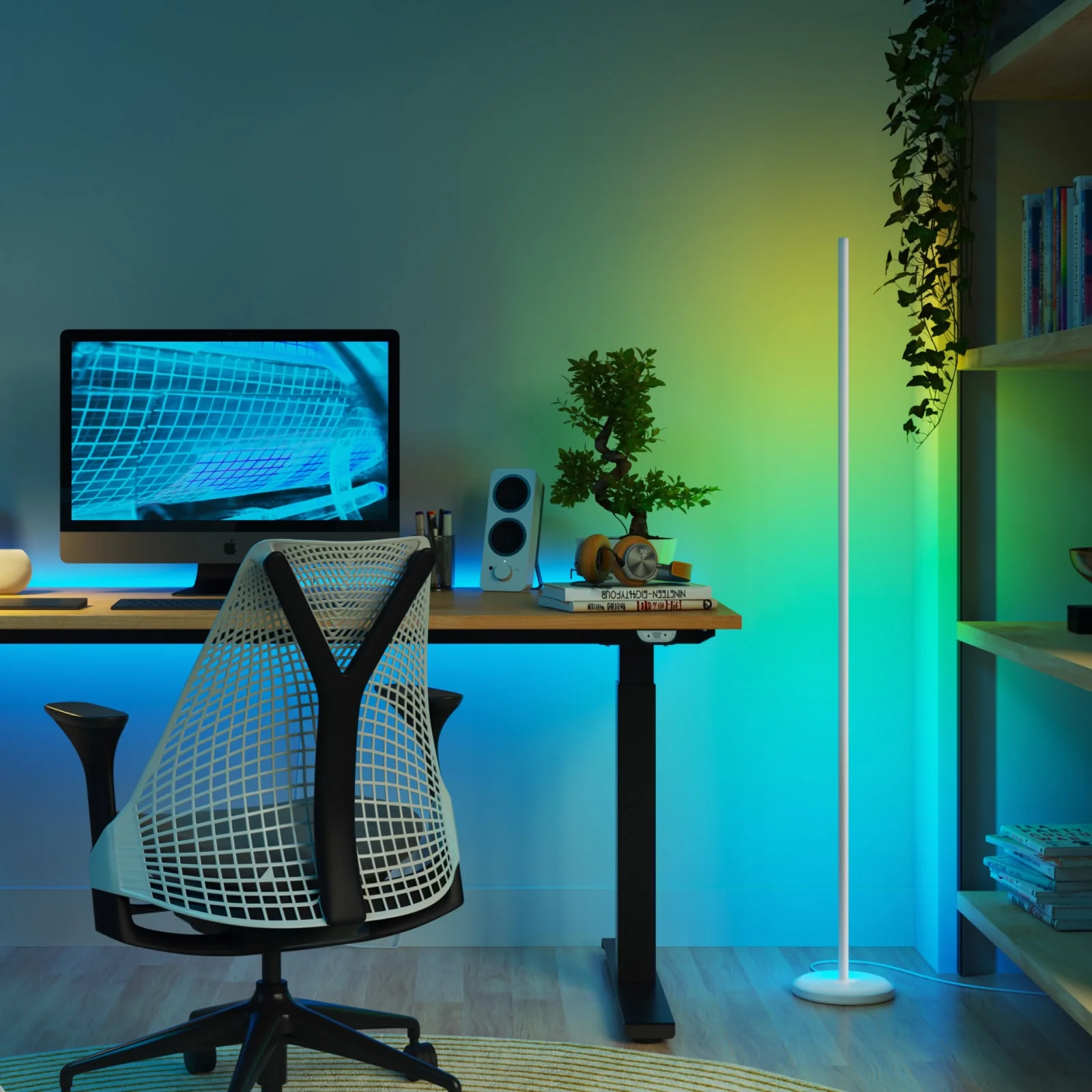 Matter Smart Multicolor Floor Lamp (White) - Image 3