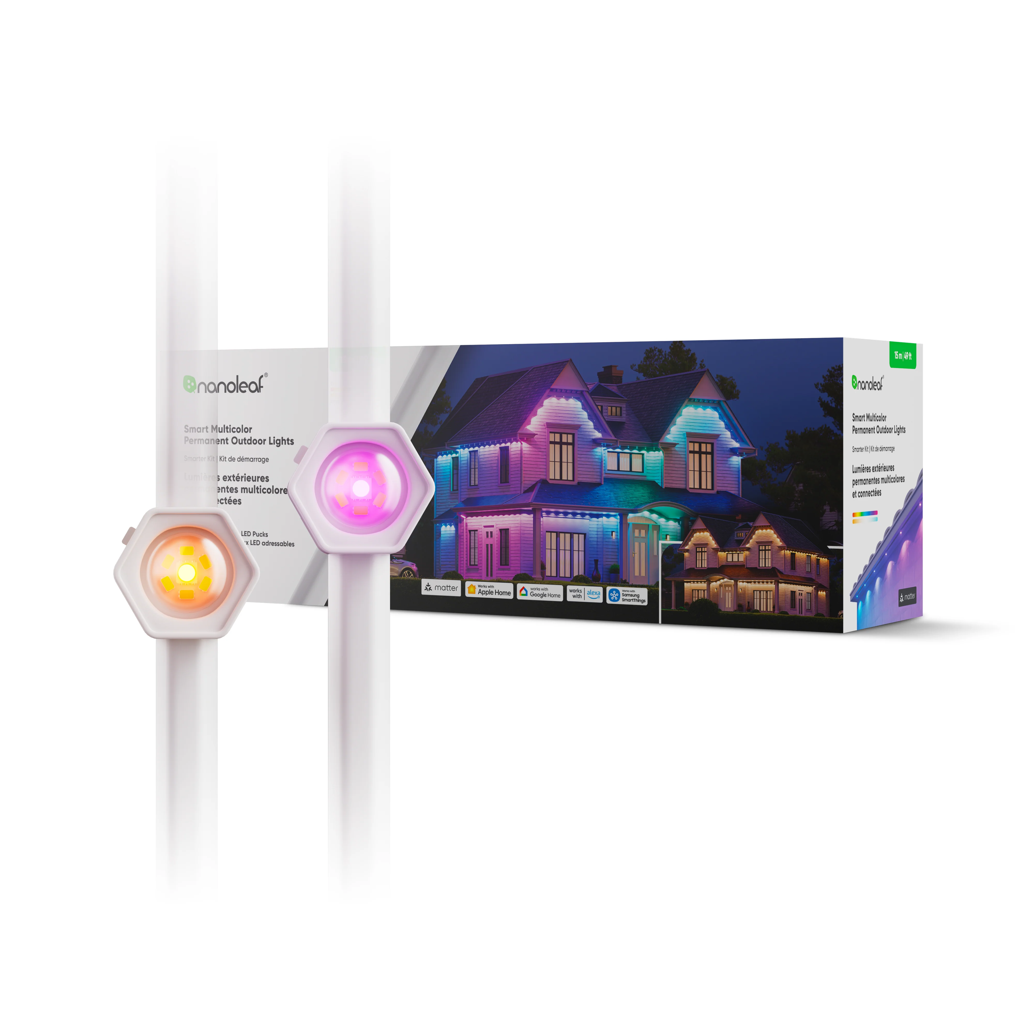 Smart Multicolor Permanent Outdoor Lights Starter Kit 49ft (15m) - Image 6