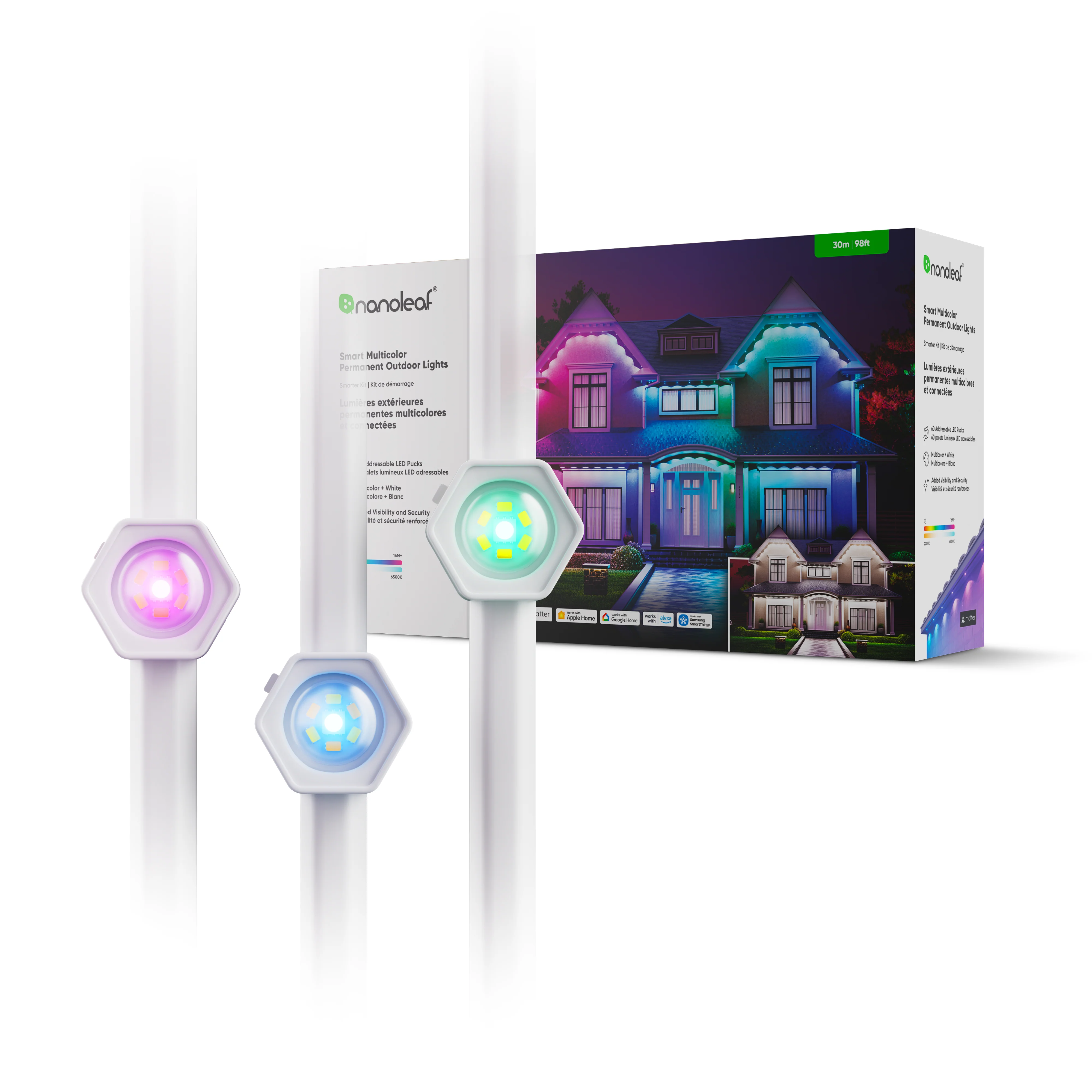 Smart Multicolor Permanent Outdoor Lights Starter Kit 98ft (30m) - Image 6